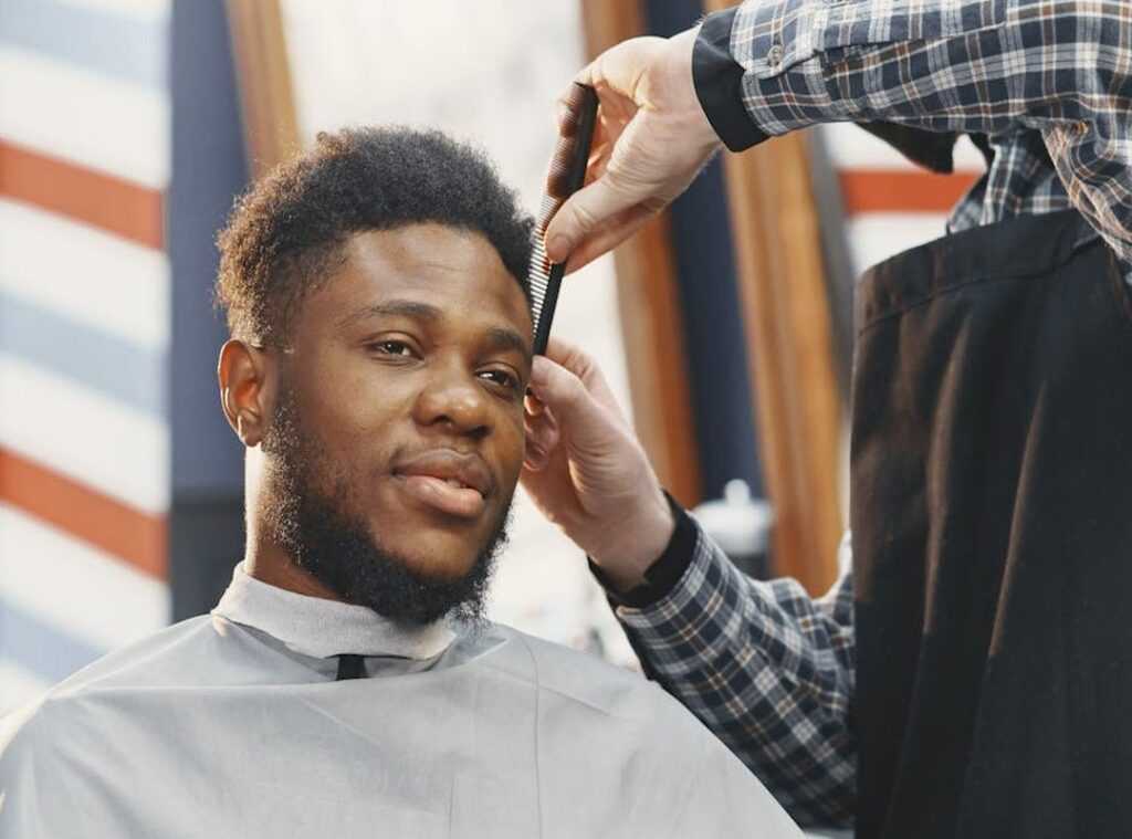mid taper fade fluffy hair